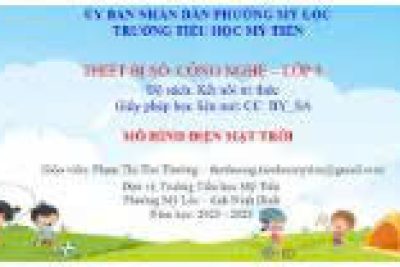 Thiết bị số lớp 5 Công nghệ 5 – Mô hình điện mặt trời